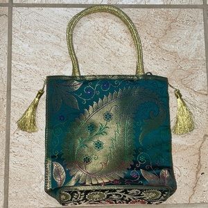 Small silk handbag